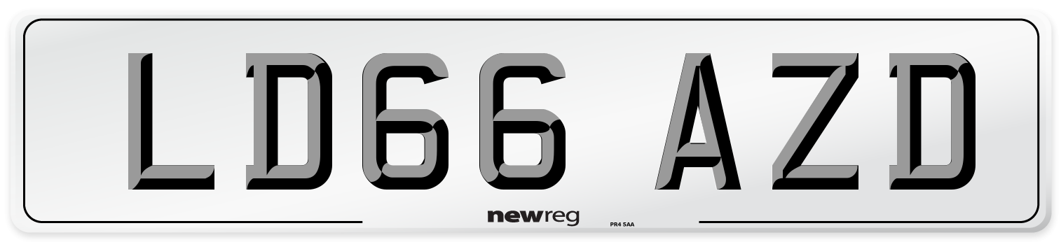 LD66 AZD Number Plate from New Reg